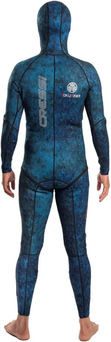 Cressi Spearfishing and Freediving Two-Piece Wetsuit with Loading Chest Pad, Knee Protection, Anatomical Design - Tokugawa: Designed in Italy