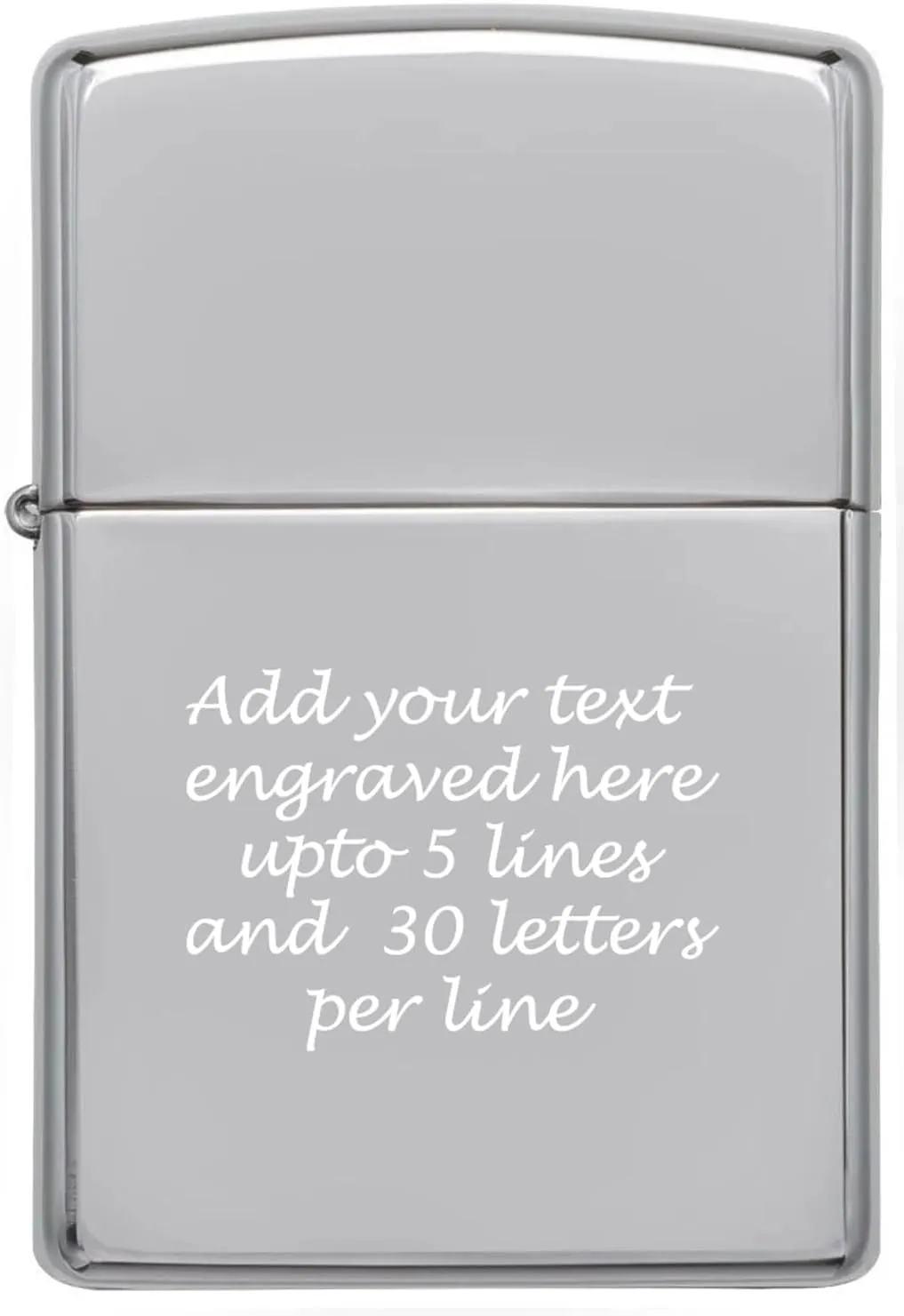 Customized Personalized ZIPPO Classic Windproof Oil Lighter Engraving (Chrome)
