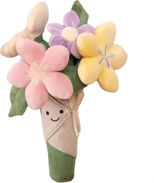 Cute Flower Plush Doll Stuffed Plant Plush Soft Flower Doll Cute Smiley face Huggable Takeover Toy Adult Sweet Gift for Boys and Girls, Pink (Classic, Quantity, 1)