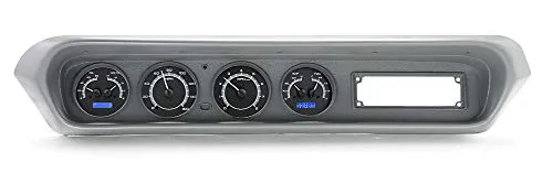 Dakota Digital 64 65 66 67 GTO Lemans Tempest VHX Analog Dash Gauges Black Alloy Blue VHX-64P-GTO-K-B