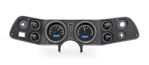 Dakota Digital 70 - 81 Chevy Camaro VHX System Analog Dash Gauges Black Alloy Blue VHX-70C-CAM-K-B