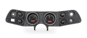 Dakota Digital 70 - 81 Chevy Camaro VHX System Analog Dash Gauges Black Alloy Red VHX-70C-CAM-K-R