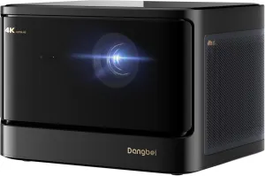 Dangbei DBOX02 Laser Projector 4K GTV, 2450 ISO Lumens, Netflix Officially Licensed, Blu-ray 3D, Home Theater Projector with WiFi and Bluetooth, HDR10 , 200-inch Picture, 2x12W DTS:, Dolby Audio