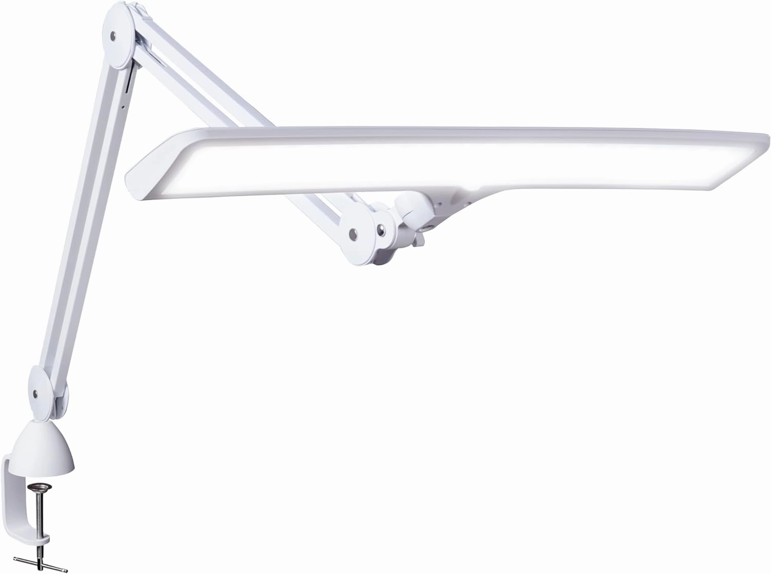 Daylight Company Lumi Task Lamp, 95 CRI, 4000 Lux,Craft Light, Super Bright Desk Lamp, Touch Dimmable, 2 Brightness Levels, Ideal Table Light, Drawing Lamps - Metal - 15 W