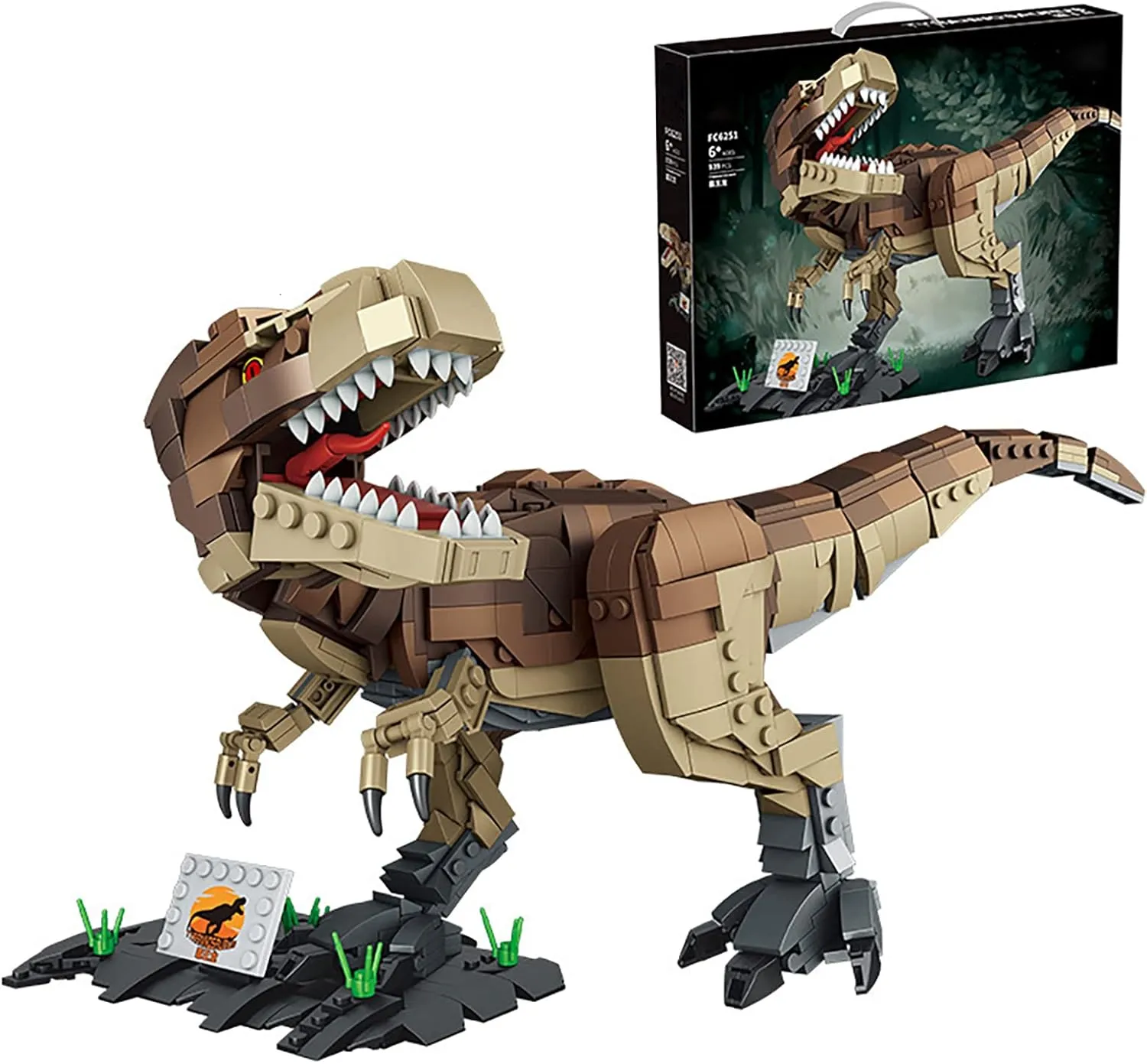 Dinosaur Toys Building Kit,Tyrannosaurus Rex Building Toys for Kids,STEM Educational T. rex Dinosaur Building Blocks(939PCS),Dinosaur Building kit for Children Adults (Dinosaur)