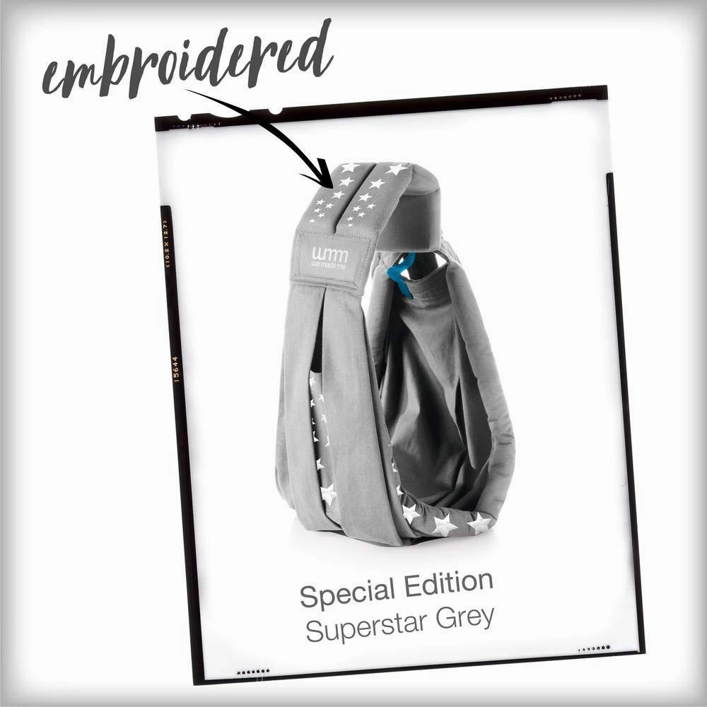 Diono We Made Me Smile Classic Baby Sling, Five Carry Positions, from 3.6-15.9kg, Dolphin Grey 20042-GL-03