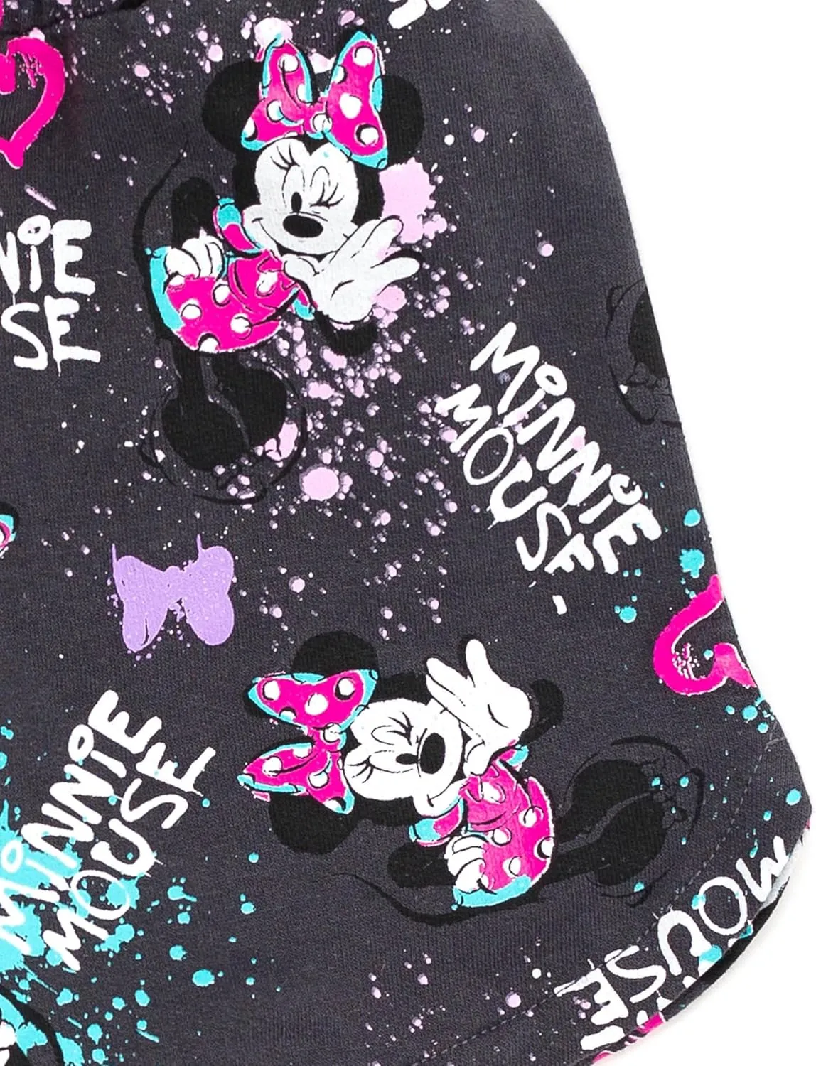 Disney Junior Floral T-Shirt and French Terry Shorts Outfit Set Newborn to Big Kid Sizes (6-9 Months - 14-16)