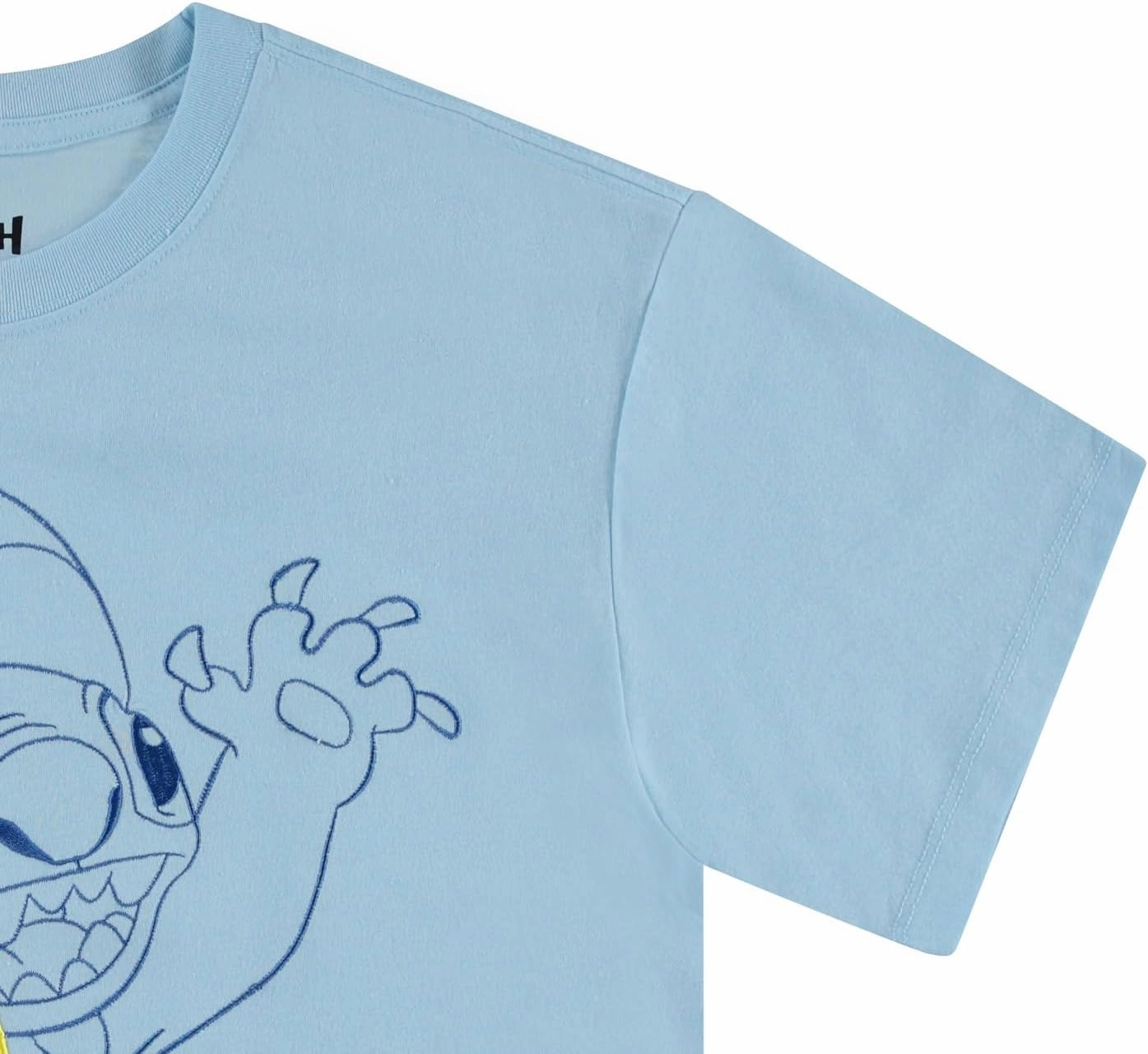 Disney Ladies Lilo and Stitch Shirt - Ladies Classic Lilo and Stitch Embroidery Tee Lilo and Stitch Front and Back T-Shirt