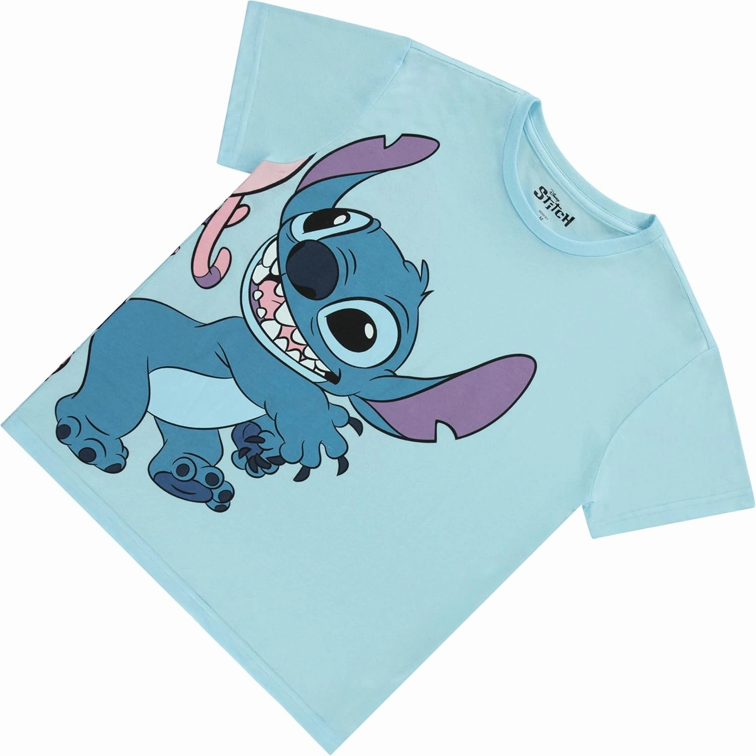 Disney Ladies Lilo and Stitch Shirt - Ladies Classic Lilo and Stitch Embroidery Tee Lilo and Stitch Front and Back T-Shirt
