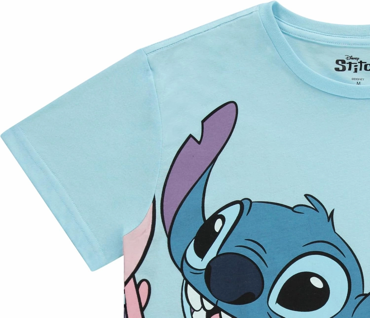 Disney Ladies Lilo and Stitch Shirt - Ladies Classic Lilo and Stitch Embroidery Tee Lilo and Stitch Front and Back T-Shirt