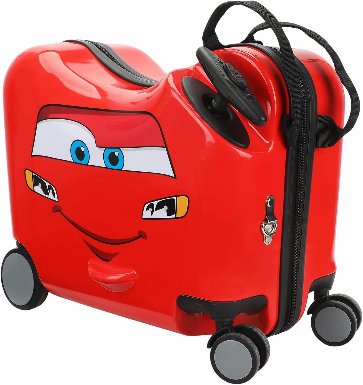 Disney's Cars Lightning McQueen Ride-On 18” Suitcase For Kids & Toddlers