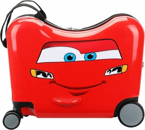 Disney's Cars Lightning McQueen Ride-On 18” Suitcase For Kids & Toddlers