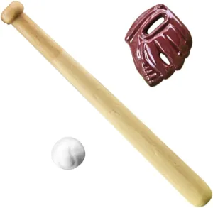 Dollhouse Miniature Baseball Set Miniature House Sports Baseball Bat Glove and Ball Set Mini House Decoration Accessories for Dollhouse Collection Decor