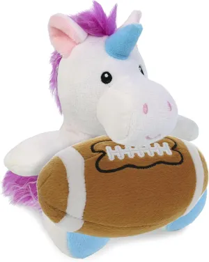 DolliBu Unicorn Plush Toy with Football – 6-Inch Soft Stuffed Animal, Huggable Fantasy Doll, Personalized Gift for Kids and Adults