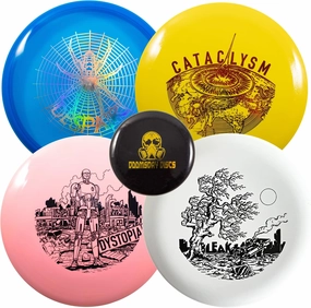 Doomsday Prepper Disc Golf Set | 4 Discs with Mini Starter Set with Putter, Midrange, and Two Drivers