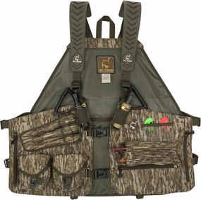 Drake Waterfowl Ol’Tom Time & Motion Gunslinger Adjustable Turkey Vest for Hunting, Mossy Oak Camo