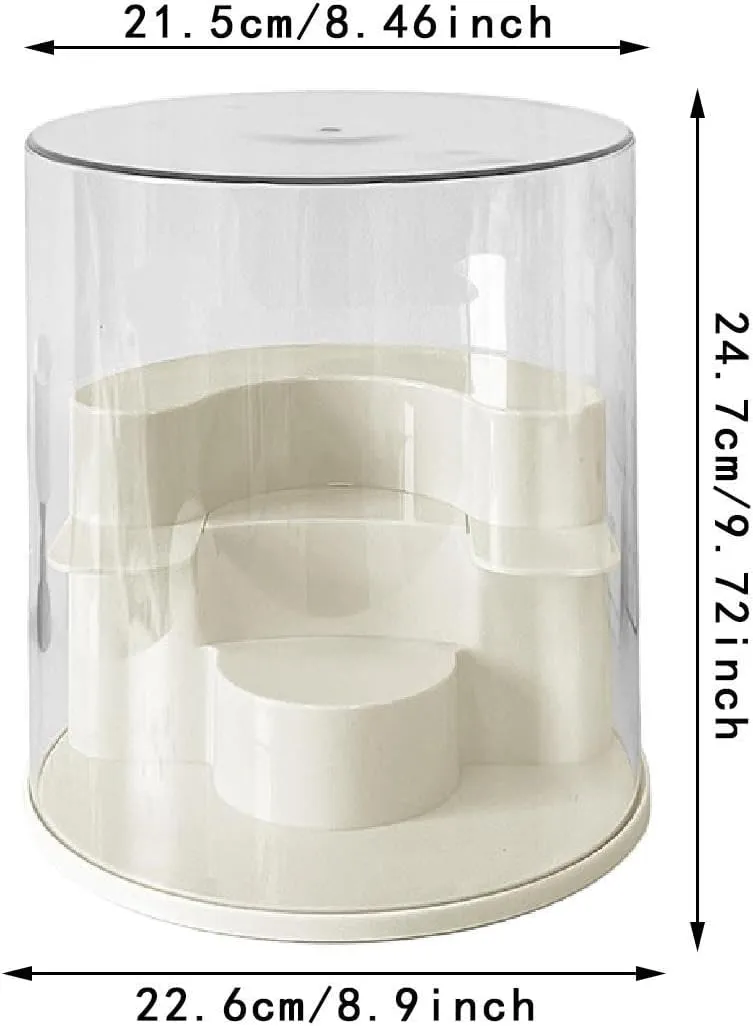 DYNWAVE Clear Display Case for Figures Showcase Protection Dustproof Stackable Display Box Storage Box for Jewelry Toy Action Figure , White