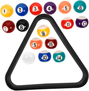 Educational Billiards Set Mini Pool Balls Billiard Balls Set Triangle Rack Training Equipment for Kids