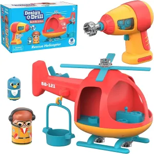Educational Insights Design & Drill Bolt Buddies Helicopter Take Apart Toy with Electric Toy Drill, Preschool STEM Toy, Gift for Boys & Girls, Ages 3 