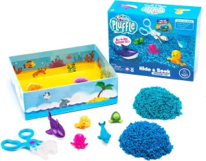 Educational Insights Pluffle® Ocean Sensory Set with 2 Colors of Pluffle, 9 Piece Set, Ages 3 