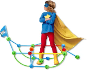 Eezy Peezy Connect n Build Building Toys Starter Pack with 79 Pieces - Stem Toy for Kids