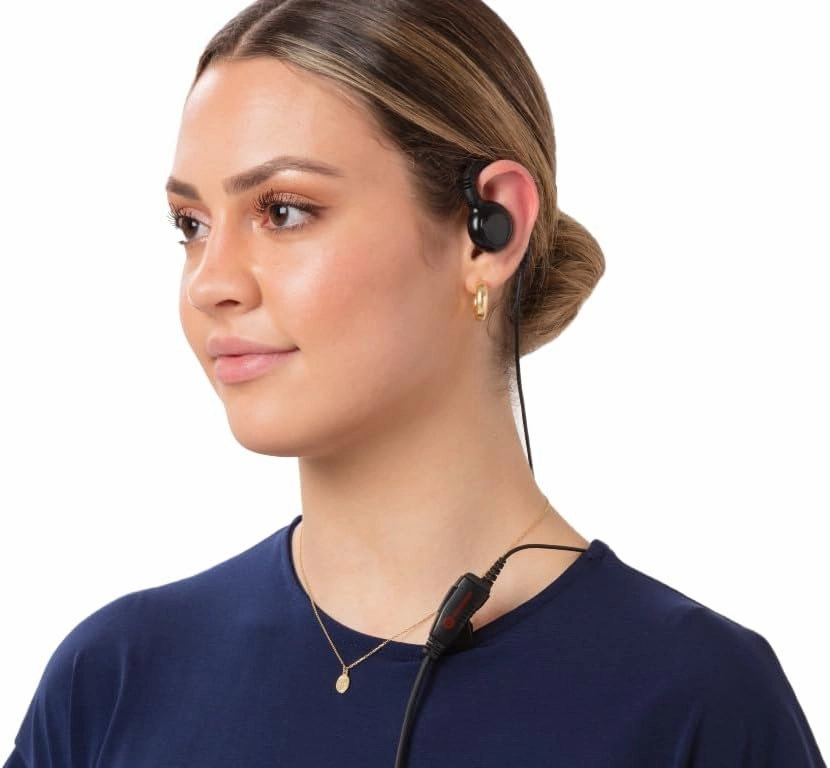 EH Swivel Earpiece with Inline Mic and PTT for Motorola XPR3300 XPR3500 XPR3000 walkie Talkie radios. One-Wire S-Series™ Headset.