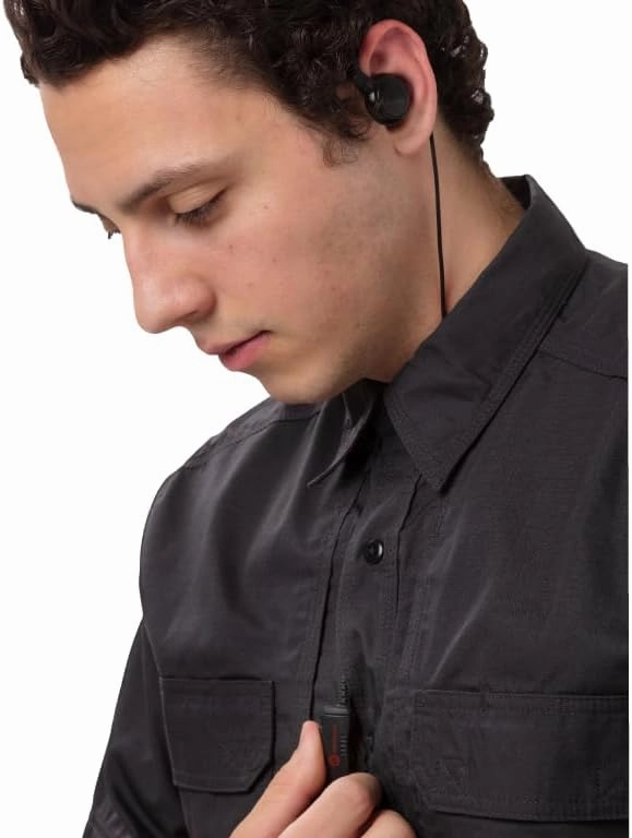 EH Swivel Earpiece with Inline Mic and PTT for Motorola XPR3300 XPR3500 XPR3000 walkie Talkie radios. One-Wire S-Series™ Headset.