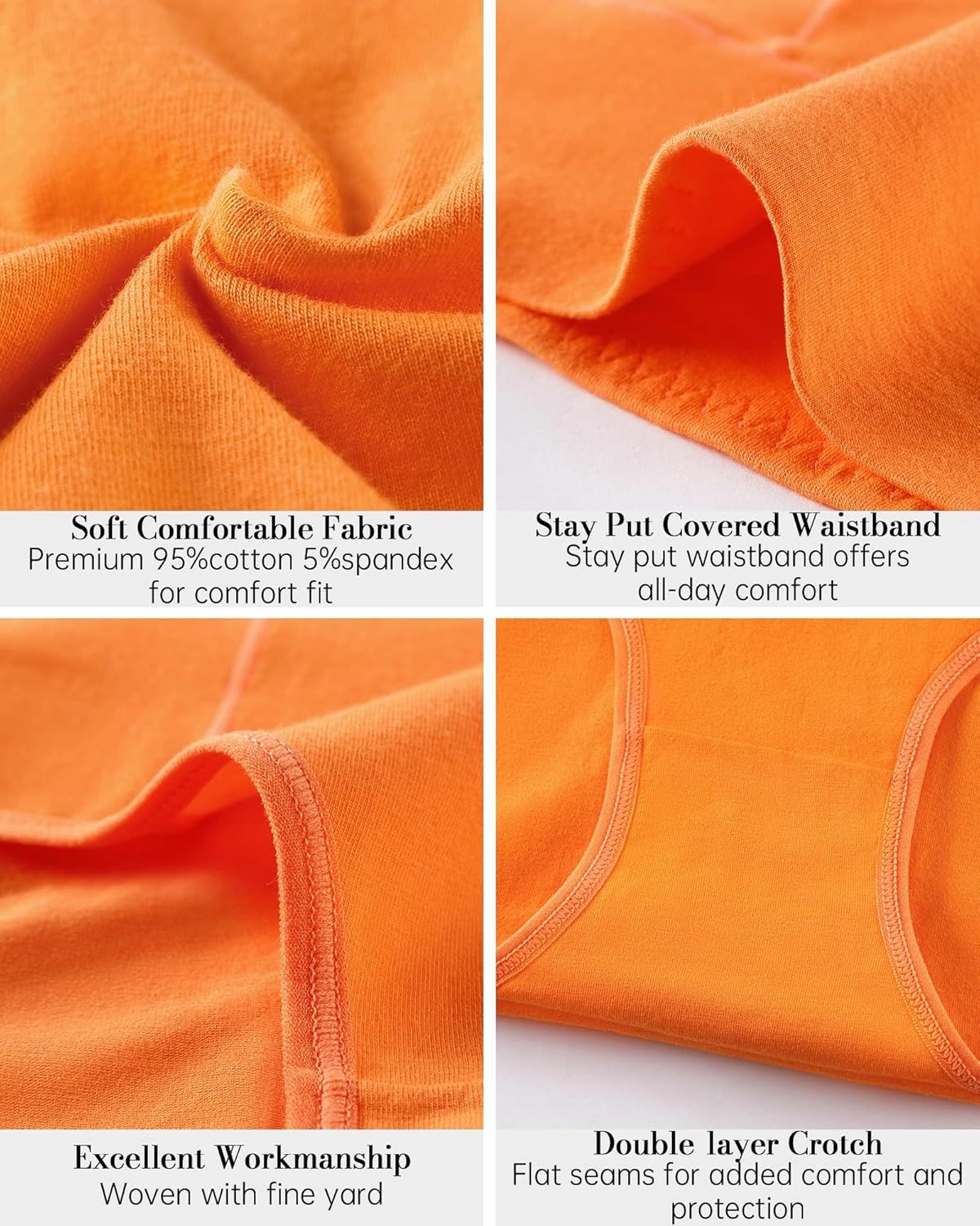 Eiggam Tummy Control Underwear Soft High Waisted underwear Full Coverage Briefs Breathable Postpartum Cotton Womens Panties