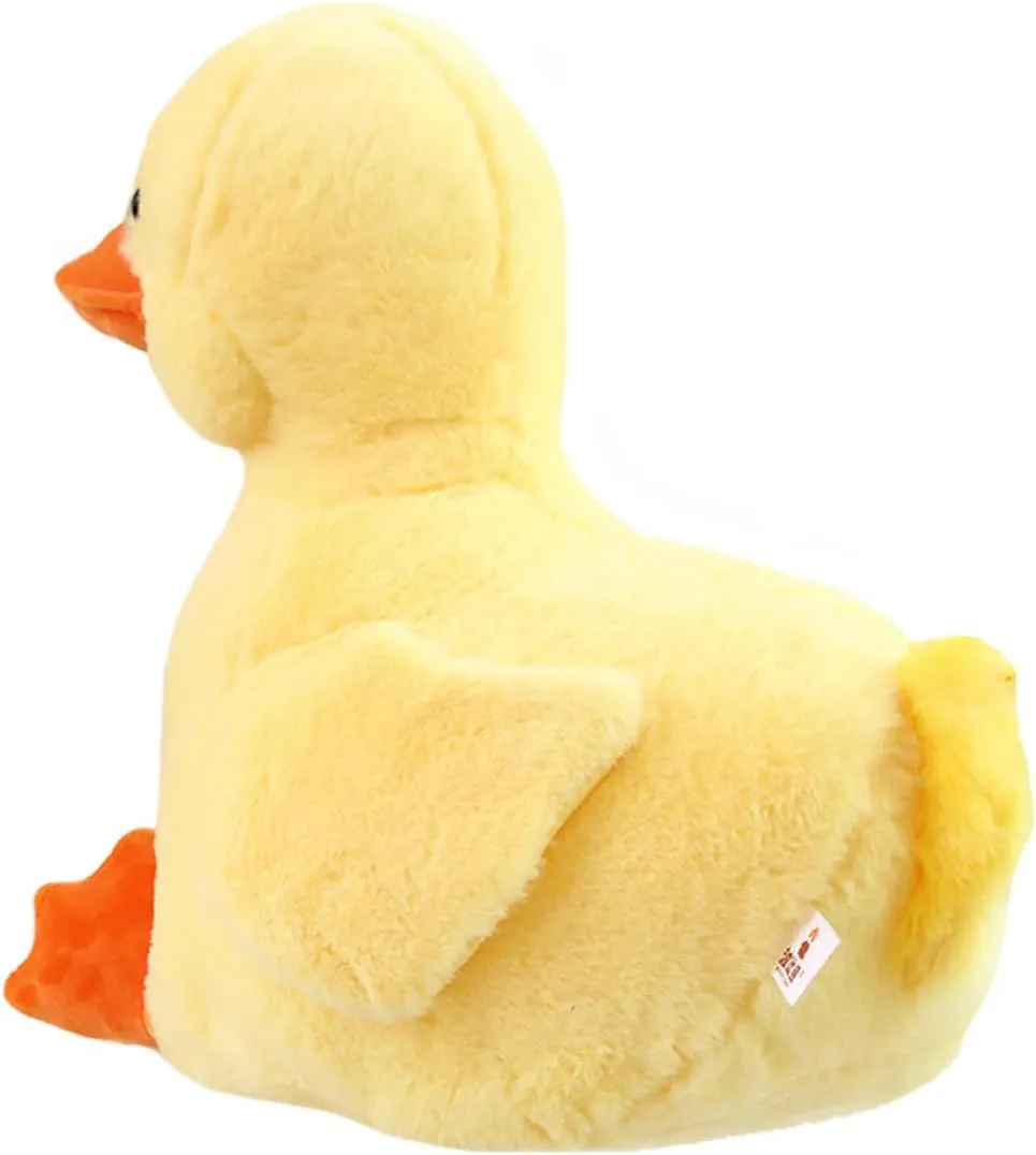 ELAINREN Cuddle Yellow Duck Stuffed Pillow Realistic Furry Ducking Plush Farm Toy Ultra-Soft Duck Plushie Doll Gifts/12.5''
