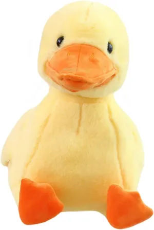 ELAINREN Cuddle Yellow Duck Stuffed Pillow Realistic Furry Ducking Plush Farm Toy Ultra-Soft Duck Plushie Doll Gifts/12.5''