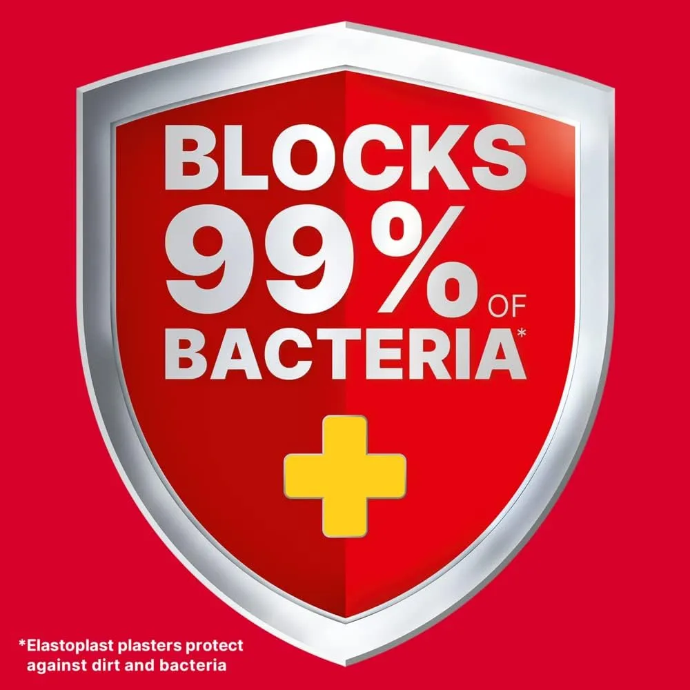 Elastoplast 18s Waterproof Fabric Plaster Strips (Pack of 10 = Total 180), Large Pack of Fabric Plasters, Breathable Plasters, Plasters Waterproof