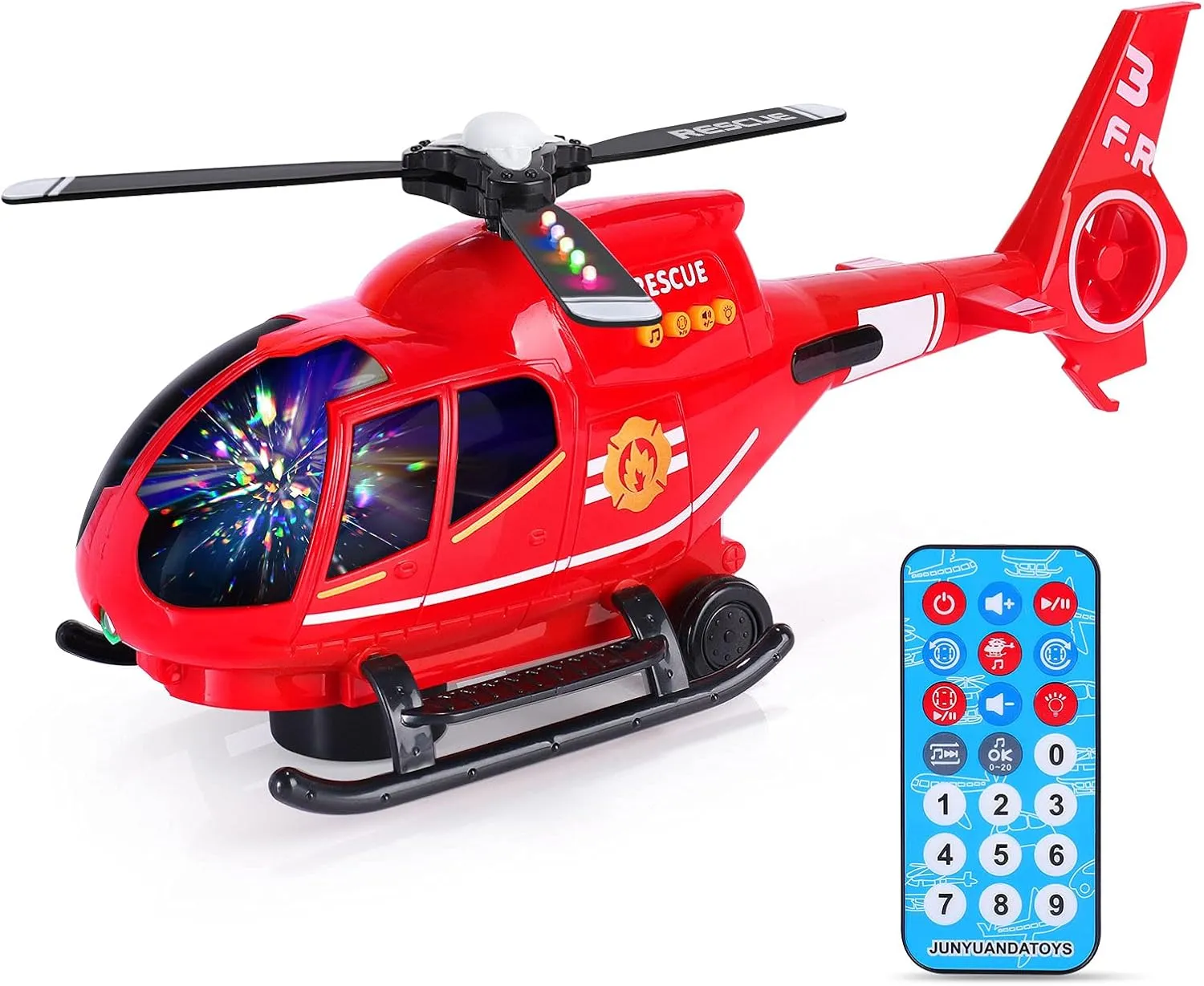 ele ELEOPTION Airplane Toy Infrared Remote Control Plane Toys Helicopter with Control Remote Lights and Music for 3-6 Year Old Boys Girls Kids Toddler Gift