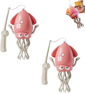 Electric Crawling Octopus Toy, Crawling Octopus Baby Toy, Interactive Dancing Robot with LED Lights & Music, Obstacle Avoidance, Fun Gift for Toddlers & Children(2*Pink)