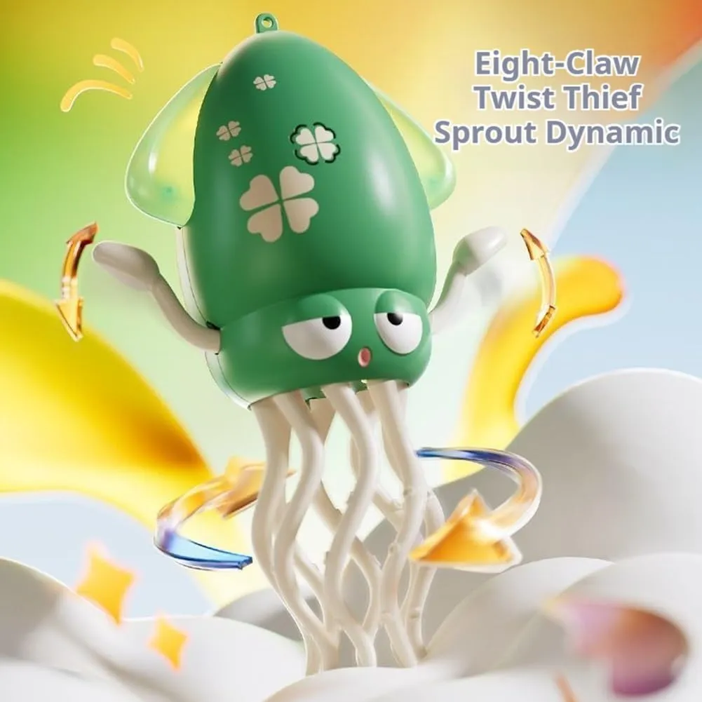 Electric Crawling Octopus Toy,Crawling Dancing Automatic Obstacle Avoidance Octopus Sensor Toy,Smart Interactive Auto-Wiggling Robotics for Indoor Play and Sensory Development(Green)