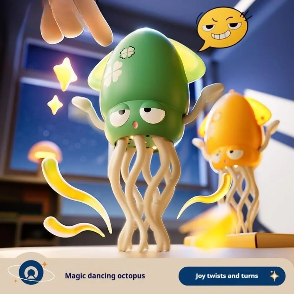 Electric Crawling Octopus Toy,Crawling Dancing Automatic Obstacle Avoidance Octopus Sensor Toy,Smart Interactive Auto-Wiggling Robotics for Indoor Play and Sensory Development(Green)