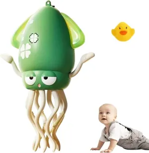 Electric Crawling Octopus Toy,Crawling Dancing Automatic Obstacle Avoidance Octopus Sensor Toy,Smart Interactive Auto-Wiggling Robotics for Indoor Play and Sensory Development(Green)