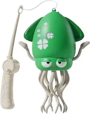 Electric Dancing Octopus Toy, Crawling Dancing Automatic Obstacle Avoidance Octopus Sensor Toy, Crazy 8-Legged Action Obstacle with Led Lights and Music, Self-Navigating (Green)