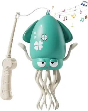 Electric Dancing Octopus Toy, Crawling Dancing Automatic Obstacle Avoidance Octopus Sensor Toy, Creative Magic Crazy 8-Leg Action Obstacle with LED Lights & Music, Self-Navigating (Green)