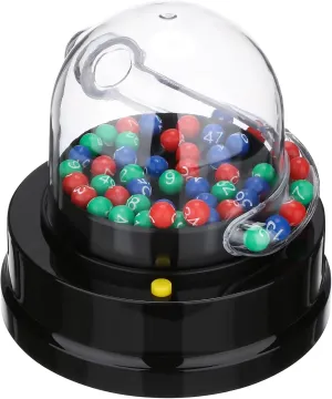 Electric Shake Lucky Ball Machine Plastic Mini Bingo Game Machine Party Favors for Family/Kids/Adults Halloween Christmas Birthday Entertainment