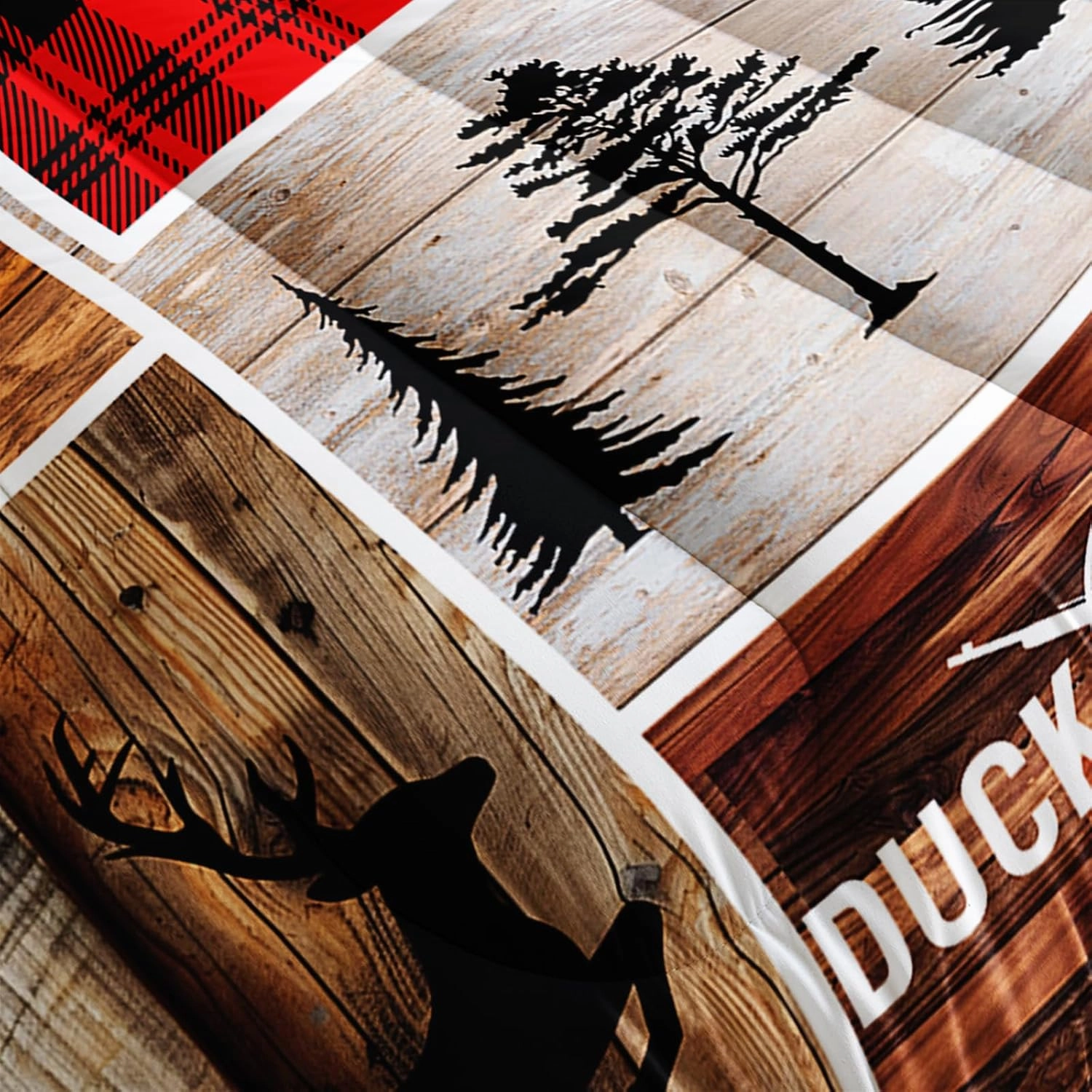 Elk Deer Twin Comforter Set, Black Bear Wildlife Bedding Comforter Sets, Rustic Cabin Farm Forest Hunting Enthusiast Bedding Decoration, Western Farmhouse Decor for Boys Men.