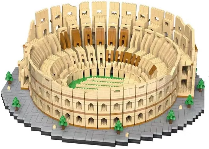 Euro Constrution Roma Colosseum Micro Mini Building Blocks for Adult Child Toys Set Famous Construction Bricks Unearth History's Architectural Marvels