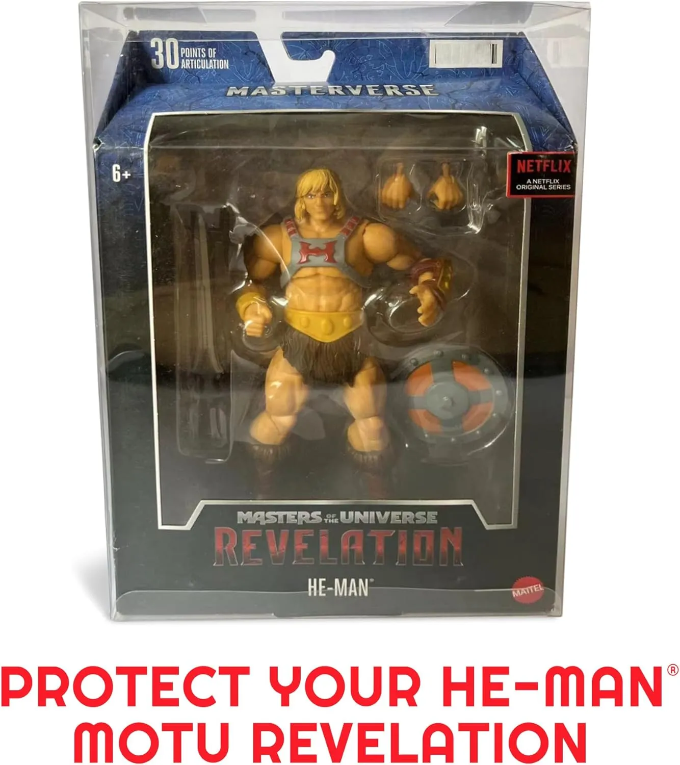 EVORETRO 0.40 mm Thick PET Protector for Masters of The Universe Revelation Armor with Hanger Pack of 10 - Crystal Clear Display, Durable, Impact-Resistant Collectible Action Figure Display Case