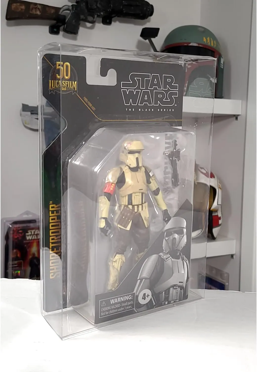 EVORETRO Action Figure Display Case for 6 in Star Wars Black Series Archive 50th Carded - 10 Pack - Clear 0.40 mm Thick PET Plastic Protective Box Case Storage - Keep Your Collection in Mint Condition