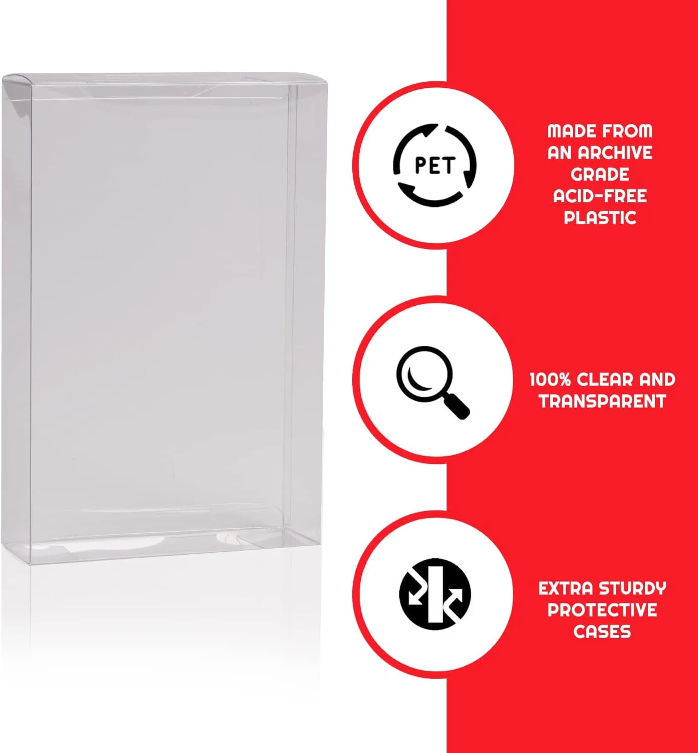 EVORETRO Action Figure Display Case for 6 in Star Wars Black Series Archive 50th Carded - 10 Pack - Clear 0.40 mm Thick PET Plastic Protective Box Case Storage - Keep Your Collection in Mint Condition
