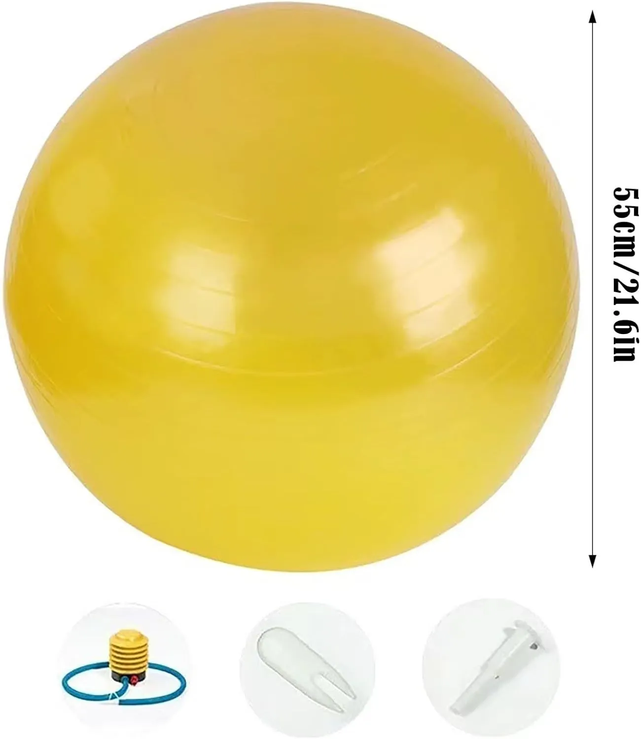Exercise Ball Yoga Ball,Anti-Burst and Slip Resistant Stability Ball with Quick Pump,3 Sizes Workout Ball,Yoga Ball Chair,Swiss Ball for Home Gym Fitness Physical Therapy Pilates Balance