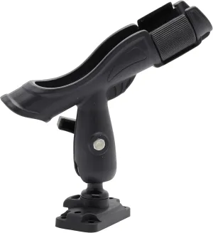 Extreme Max 3006.8629 Ball-Mount Omnidirectional Adjustable Rotating Fishing Rod Holder for Kayaks, Black
