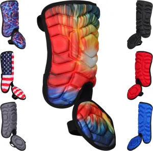 Exxact Sports Batter's Baseball Leg Guard with Adjustable Straps, Shin Guard Baseball Youth & Adult Size