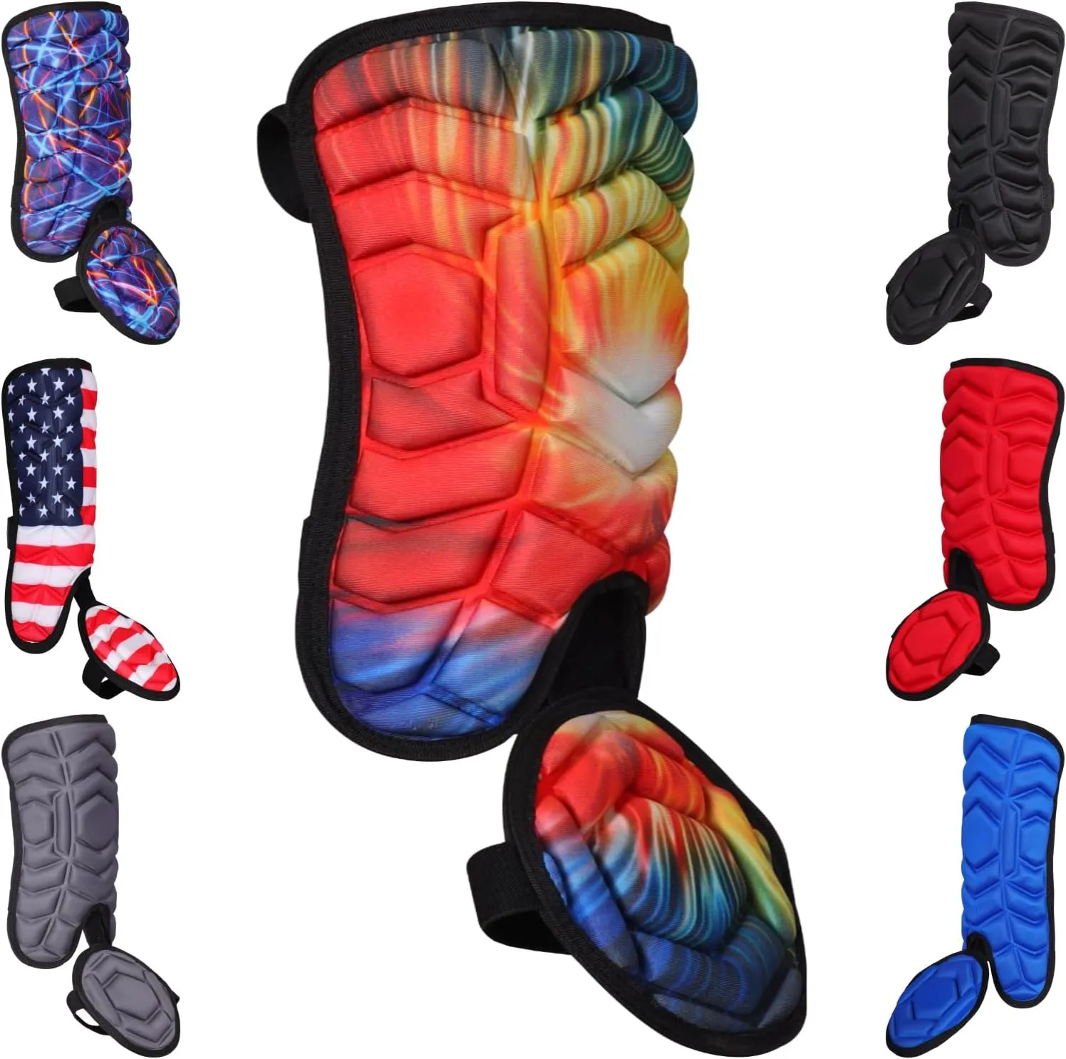 Exxact Sports Batter's Baseball Leg Guard with Adjustable Straps, Shin Guard Baseball Youth & Adult Size