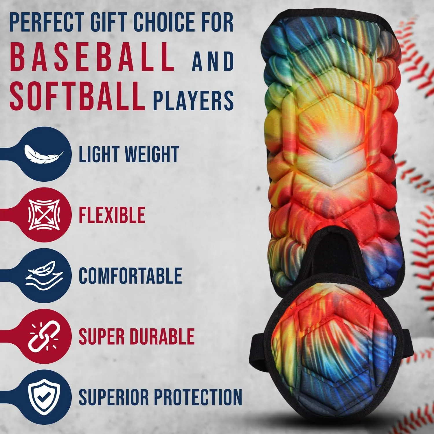 Exxact Sports Batter's Baseball Leg Guard with Adjustable Straps, Shin Guard Baseball Youth & Adult Size