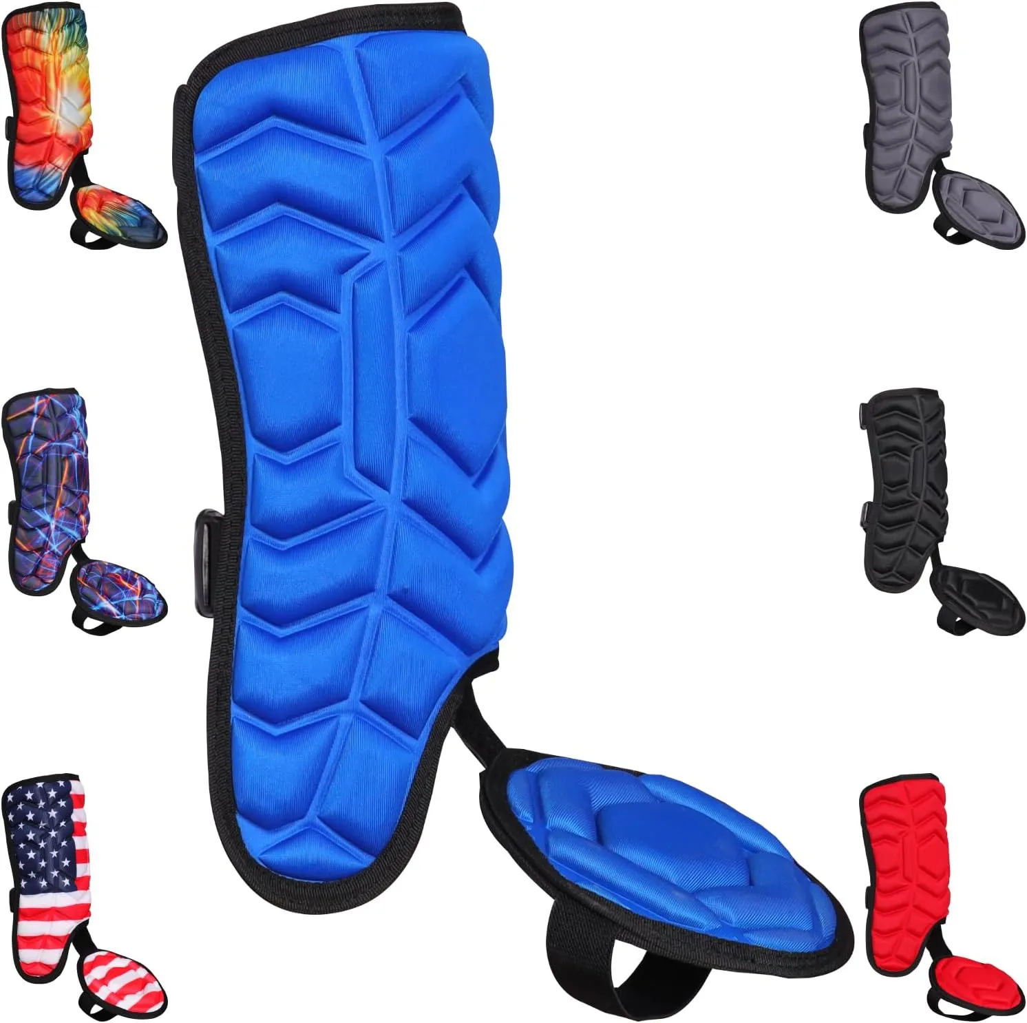 Exxact Sports Batter's Baseball Leg Guard with Adjustable Straps, Shin Guard Baseball Youth & Adult Size